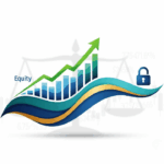 Abstract illustration representing the balance between stocks (growth symbol) and bonds (stability symbol) in a financial portfolio.