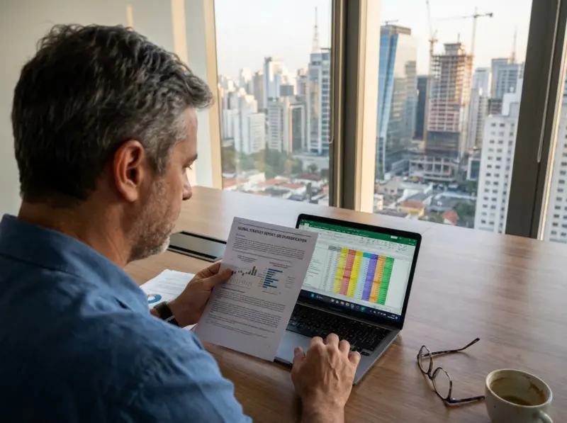 Global portfolio chart showing emerging markets GDP growth rates with India, China, Vietnam outperforming developed economies