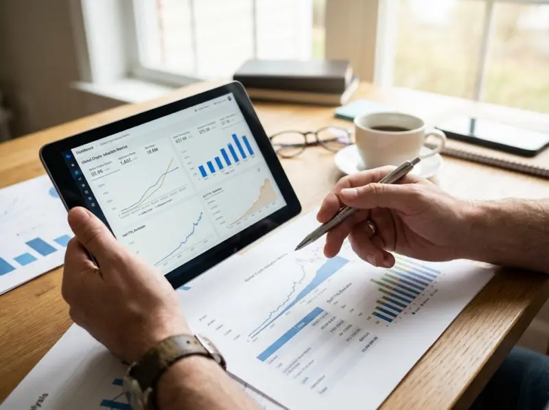 World map visualization displaying cryptocurrency adoption rates with 420 million global wallets, highlighting high usage in emerging markets
